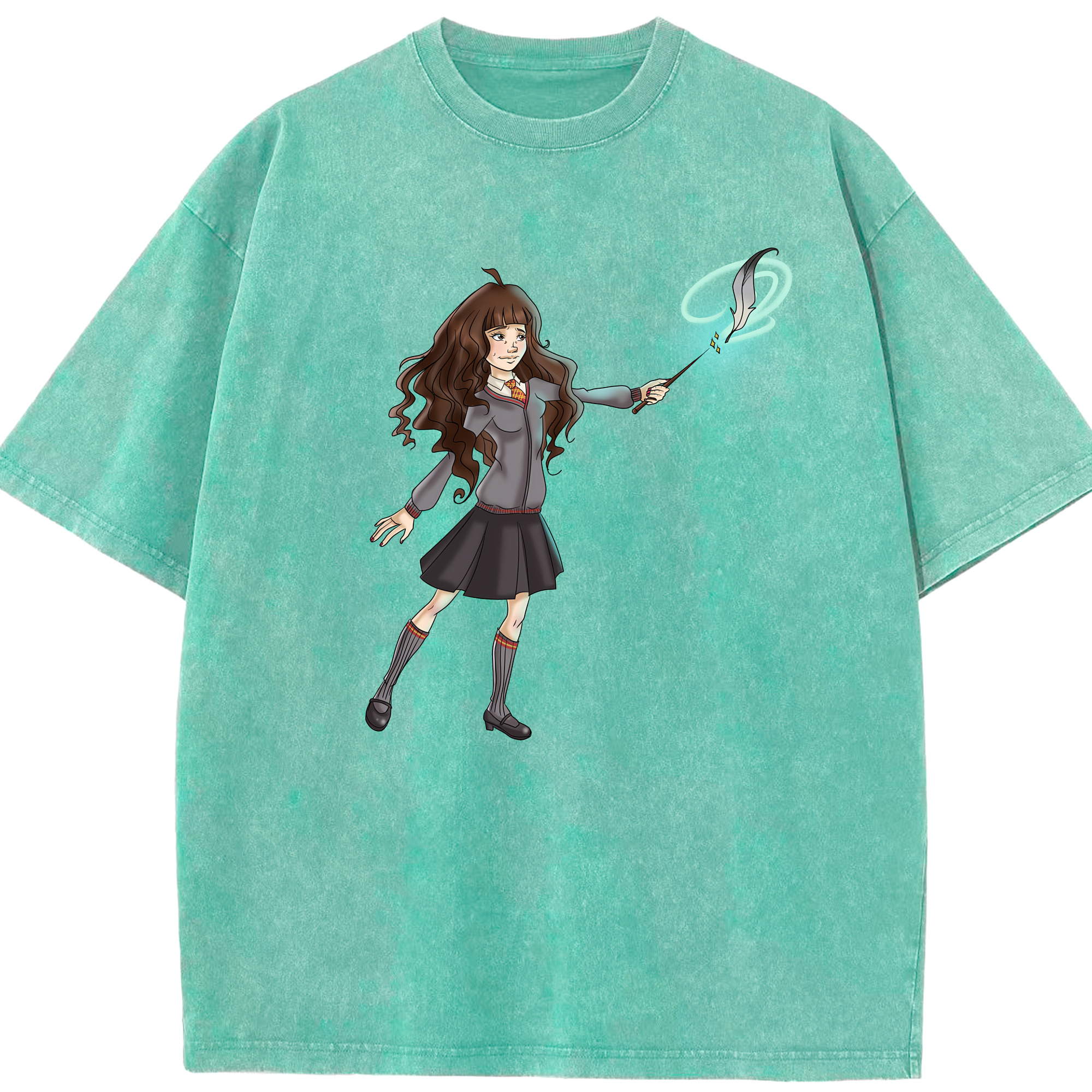 （画像用） Harry Potter ハリー・ポッターシリーズ 綿100% ヴィンテージ風 半袖Tシャツ（フロントプリント）